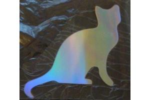 Bügelpaillette Katze (2) spiegel irisierend